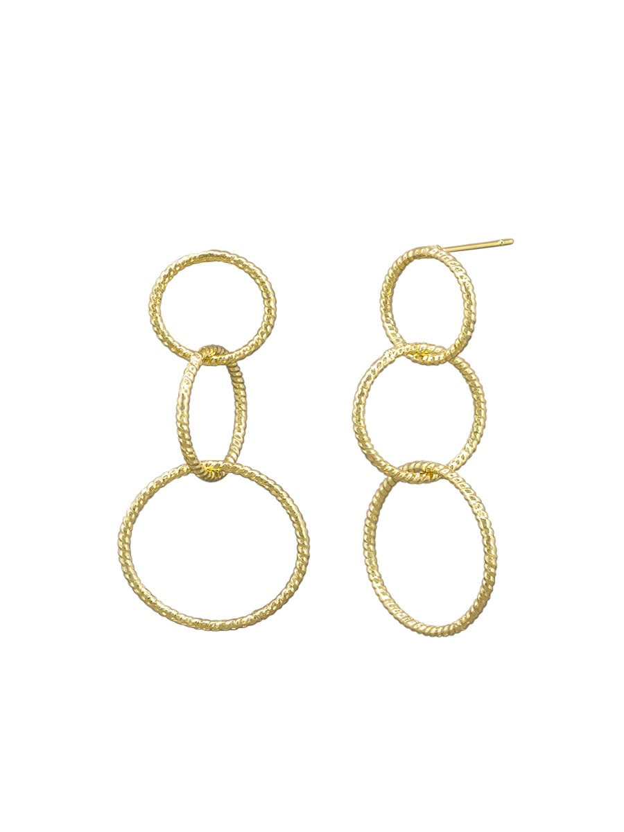 Triple Hula Earrings - Gold