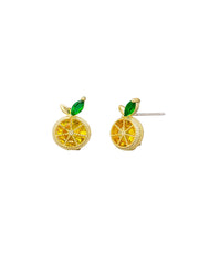 Sour Lemon Earrings - Gold