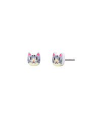 Ash Cat Stud Earrings