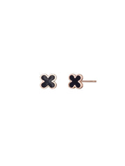 Criss Cross Studs - Black