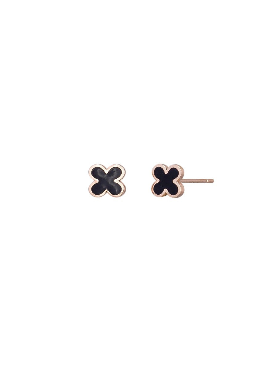 Criss Cross Studs - Black