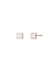 Criss Cross Studs - White