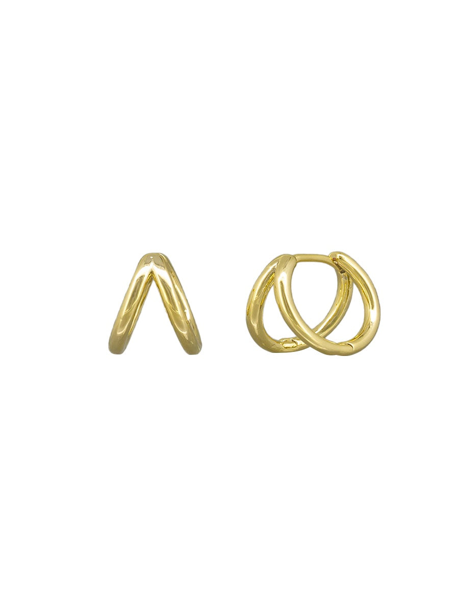 Viola Huggie Earrings - Gold