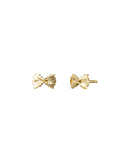 Bow Tie Pasta Earrings - Gold