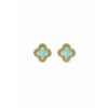 Felice Stud Earrings - Gold, Mint