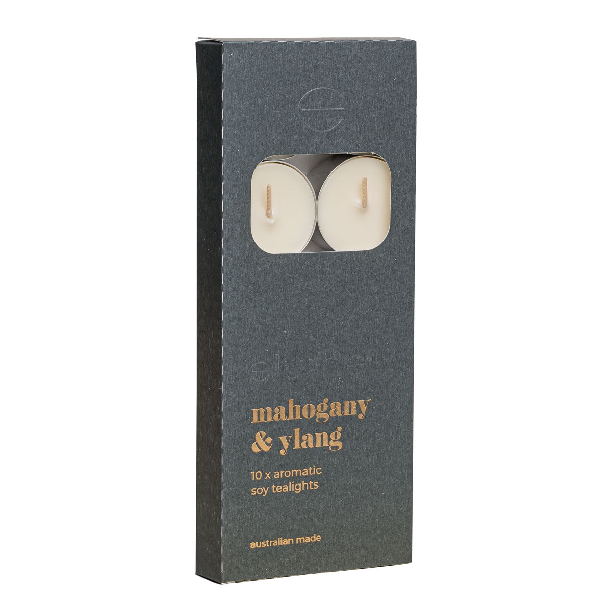 Soy Tealights Set of 10 - Mahogany & Evening Ylang