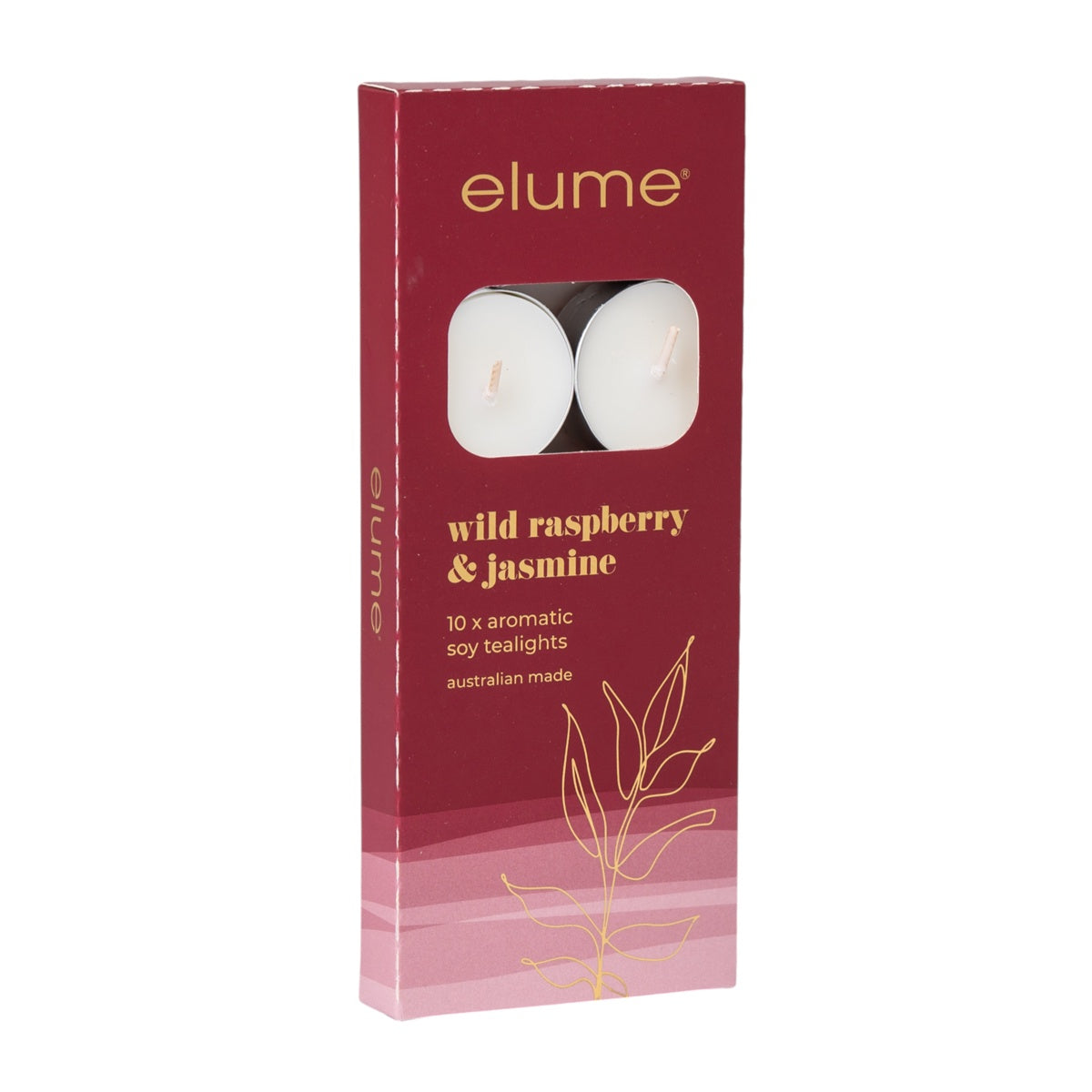 Soy Tealights Set of 10 - Wild Raspberry & Jasmine Tealights