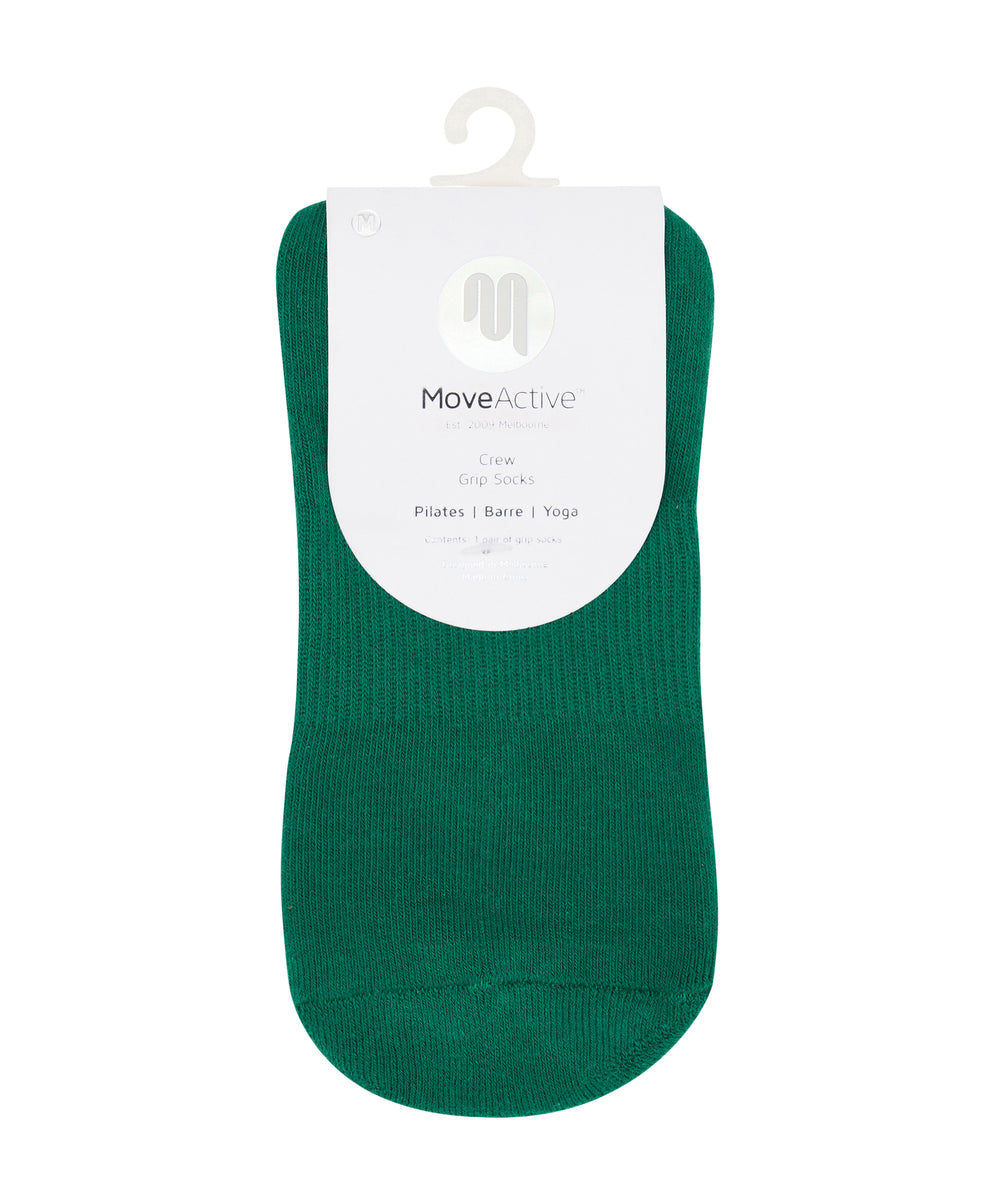 Crew Grip Socks - Pilates Club Emerald