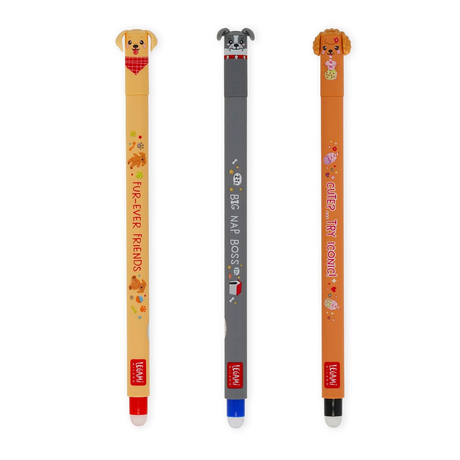 Erasable Pens Set of 3 - Fur-Ever Friends