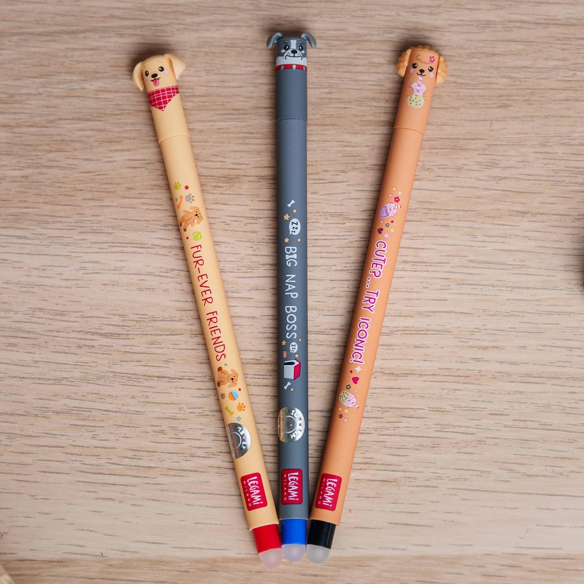 Erasable Pens Set of 3 - Fur-Ever Friends