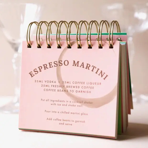 Cocktail Recipe Flip Book