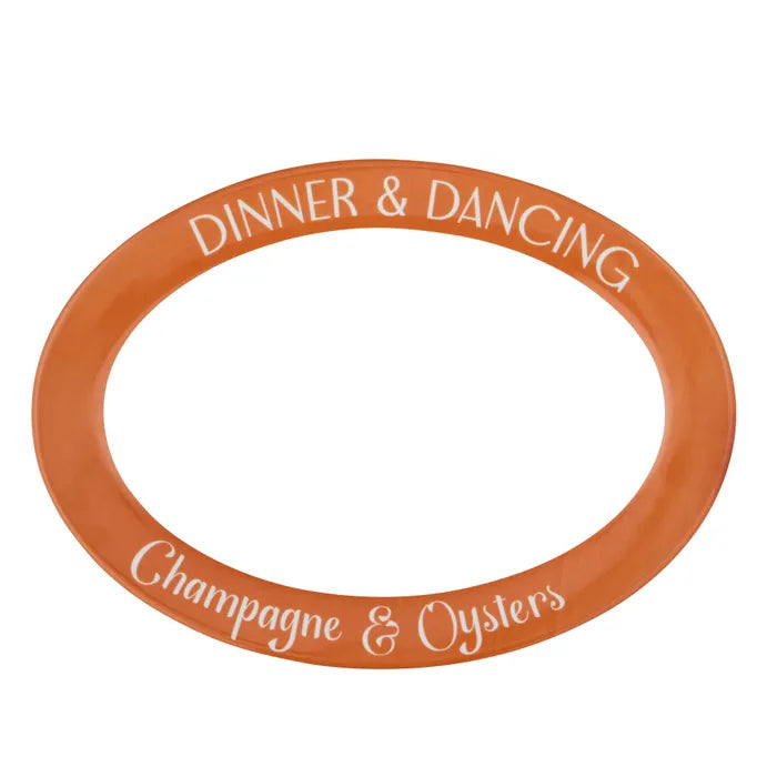 Social Ceramic Oval Platter - Dinner & Dancing
