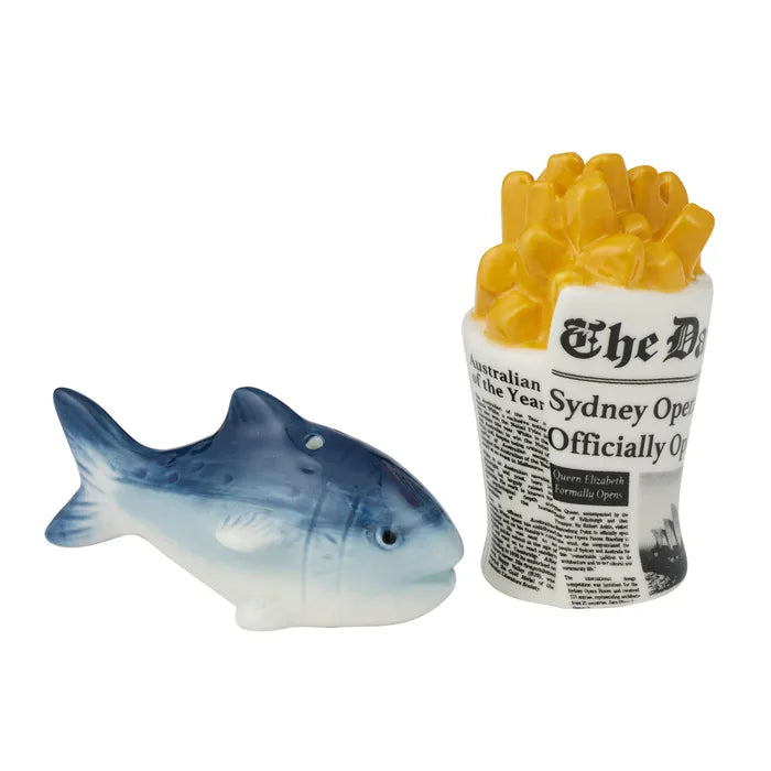 Reggie Fish n Chips Salt & Pepper Set