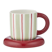Candy Cup & Saucer - Mint & Russet