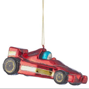 Glass Christmas Ornament - Race Car