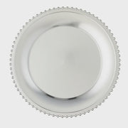 Beaded Border Plate - Silver