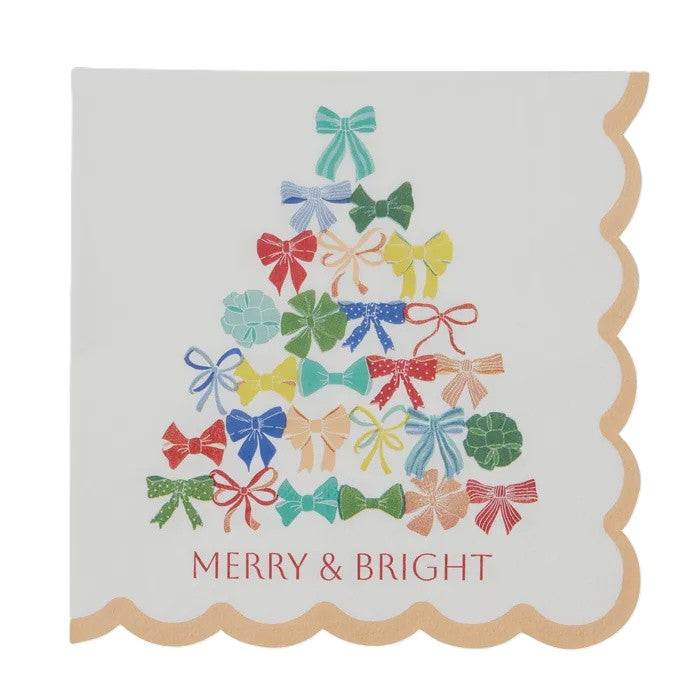Napkins 20 Pack - Bow Christmas Tree