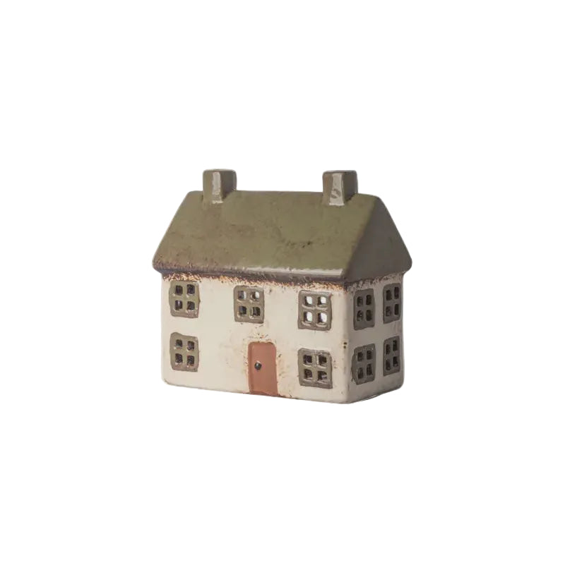 Alsace Tea Light Cottage - Olive Green