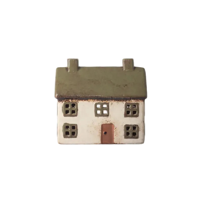 Alsace Tea Light Cottage - Olive Green