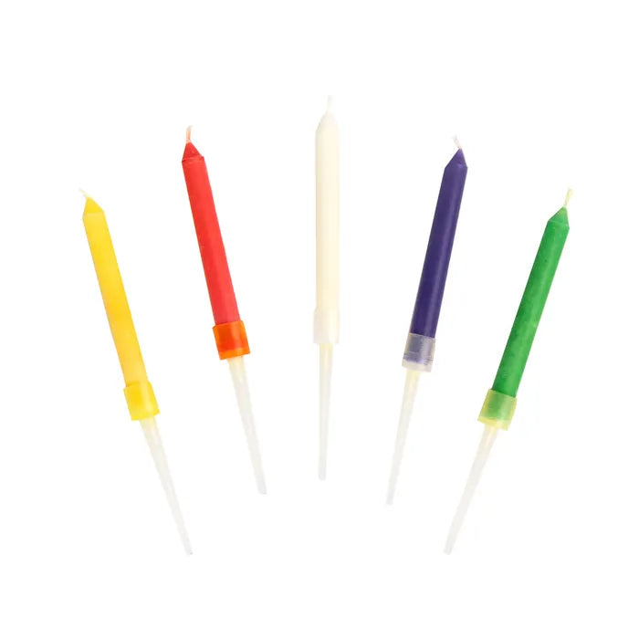 Candles with Coloured Flames - Pack of 12