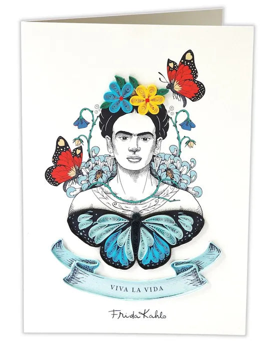 Quilling Greeting Card - Frida Kahlo Butterflies