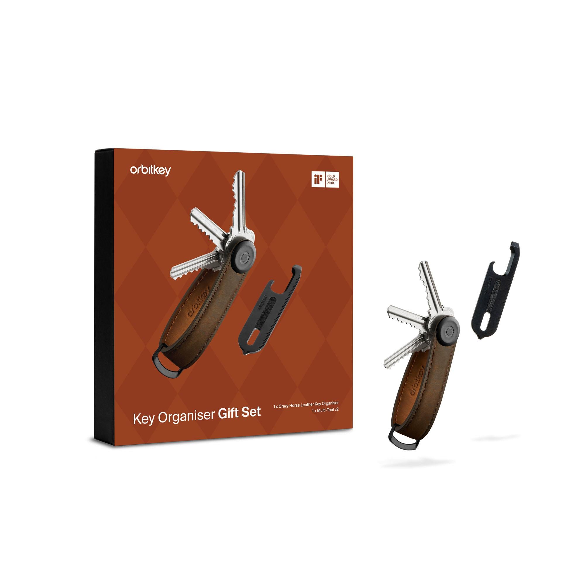 Orbitkey Set with Multitool - Crazy Horse - Oak
