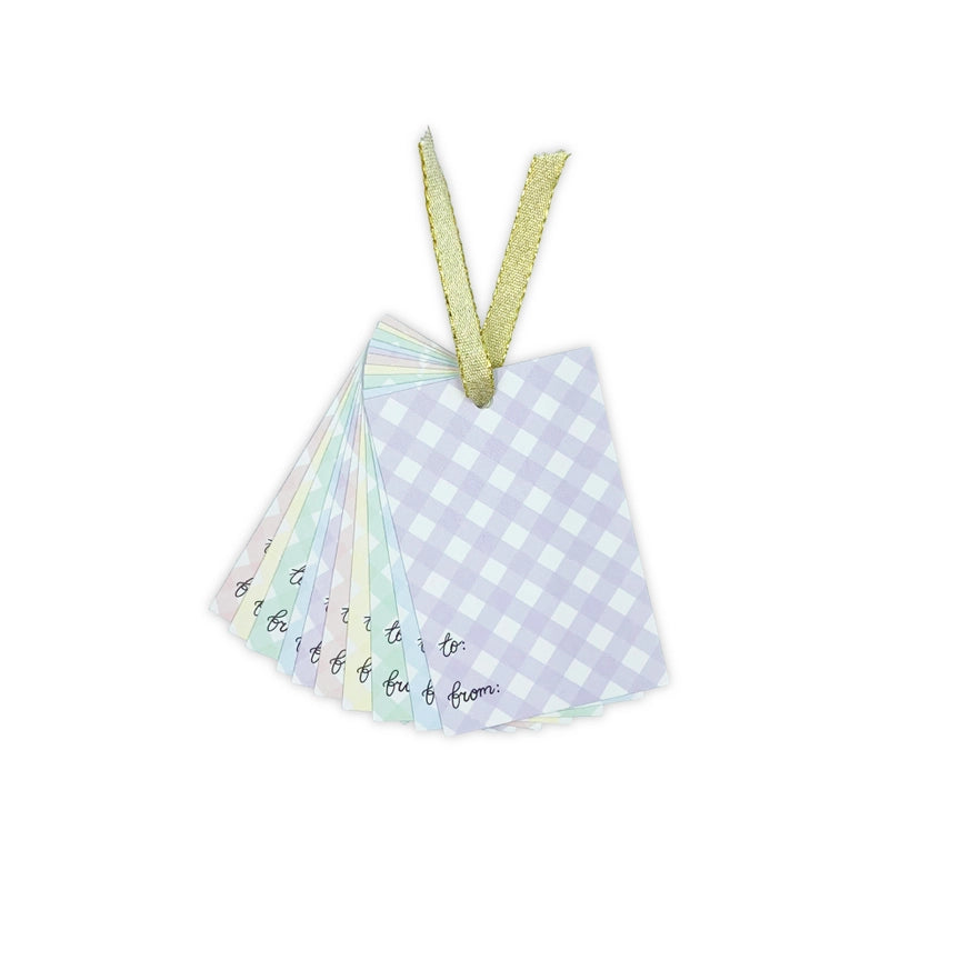 Gingham Gift Tags - Set of 10