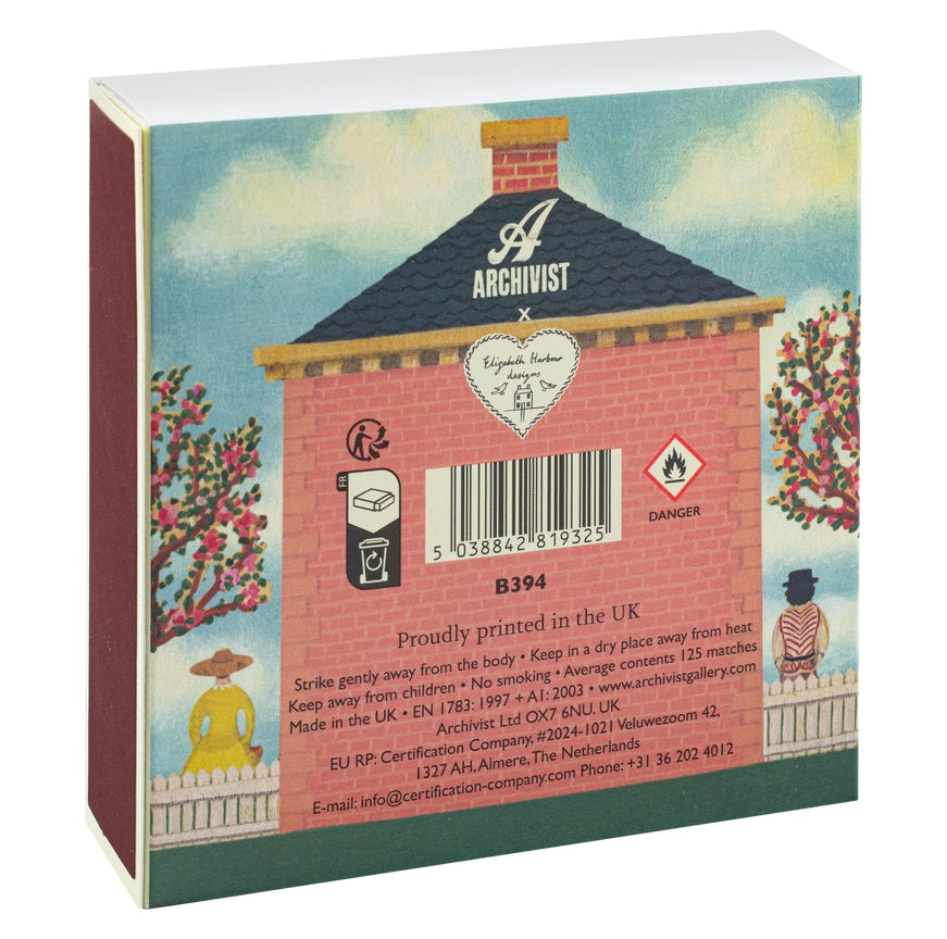 Square Matchbox - Red Brick