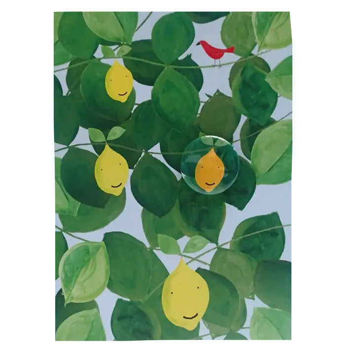 Card With Badge - Happy Lemon