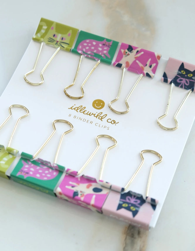 Binder Clips - Cats