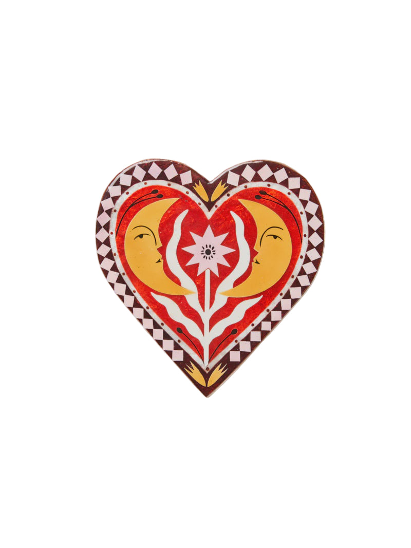 Capiz Shell Heart Shape Capiz Shell Art Tile - Fable - Moon Pink Heart – Wileaway