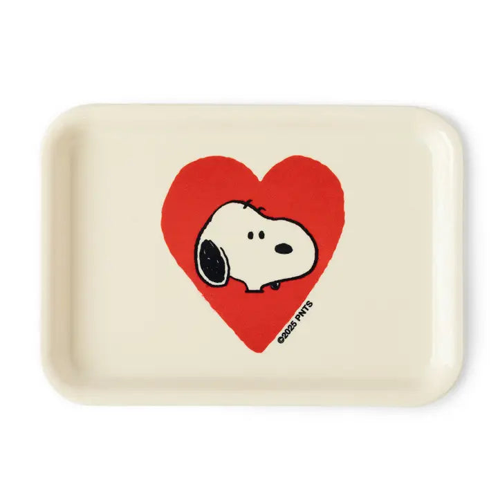 Vintage-Style Tray - Snoopy Heart