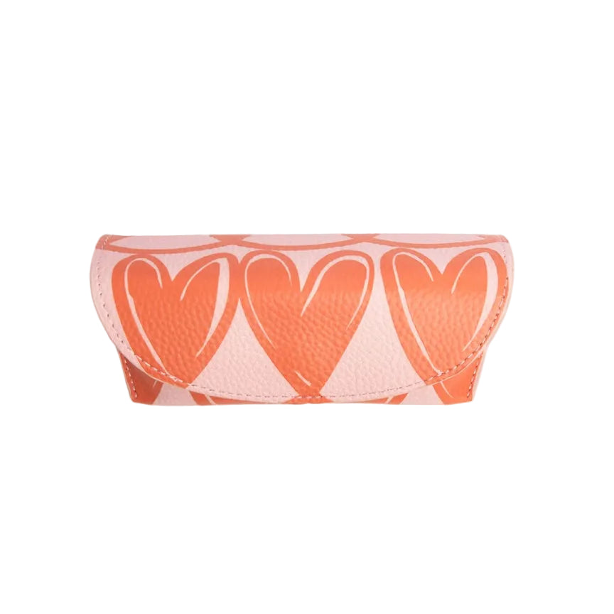 CG Flap Glasses Case - Pink & Orange Linked Hearts