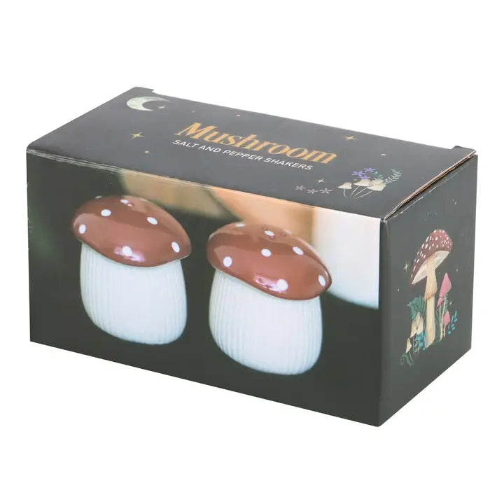 Mushroom Shaped Ceramic Salt & Pepper Shakers