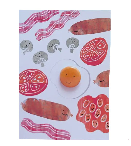Card With Badge - Happy Breakfast