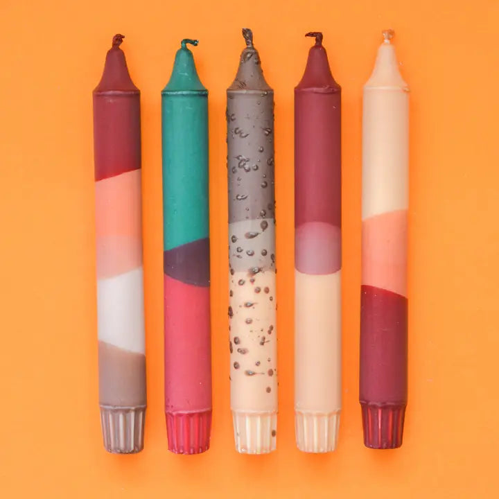 Taper Candles Set of 5 - Autumn Cozy Mix