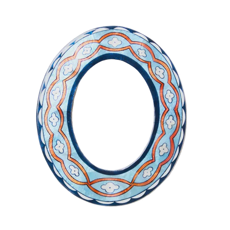 Capiz Shell Mirror - Samira - Blue Waves