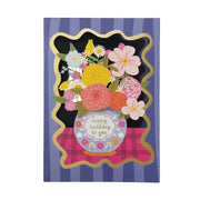 Birthday Bloom Vase Cut Art Card