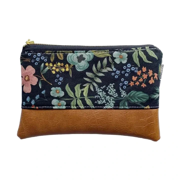 Cotton Coin Purse - Black Rifle Paper Floral