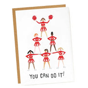 You Can Do It Cheerleaders Card