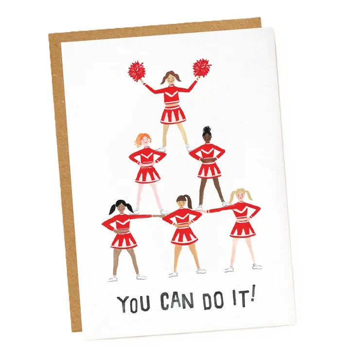 You Can Do It Cheerleaders Card