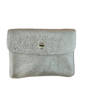 Kangoo Leather Coin Purse - Platinum