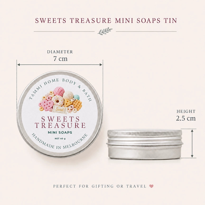 Mini Soaps Gift Tin - Sweets Treasure