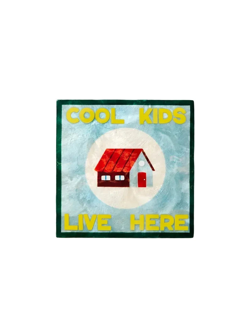 Capiz Shell Art Tile - Fun House - Cool Kids