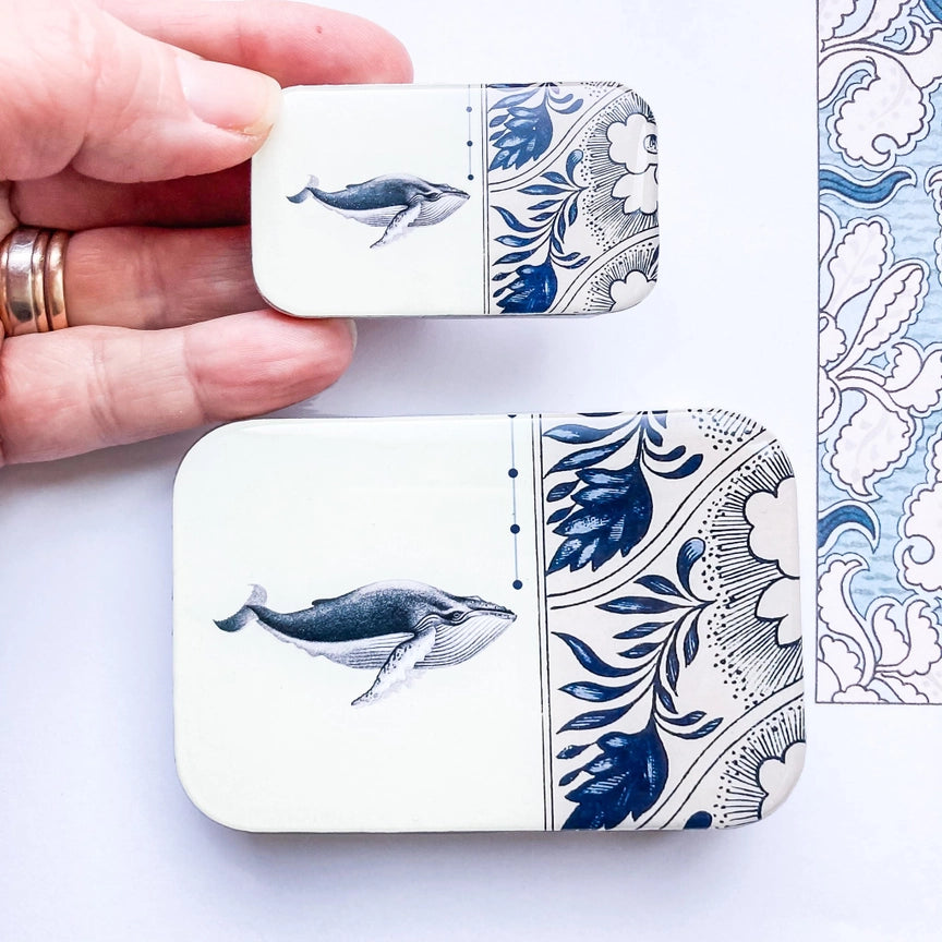 Notions Tin Small - Whale