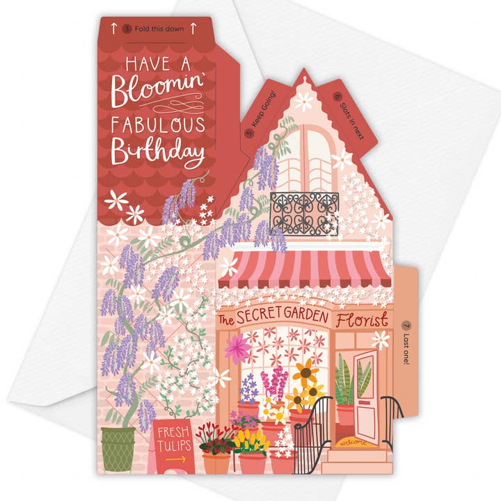 Florist Birthday Card – 3D