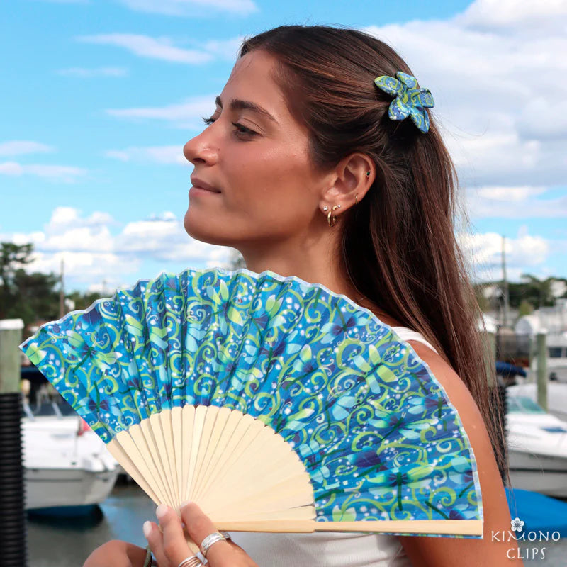 Kimono Fabric Hand Fan
