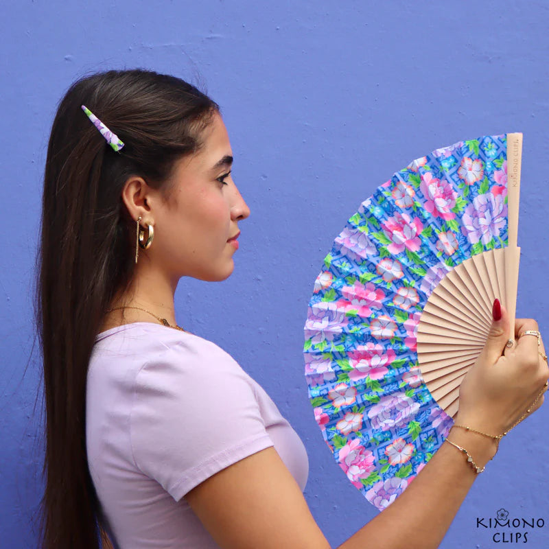 Kimono Fabric Hand Fan