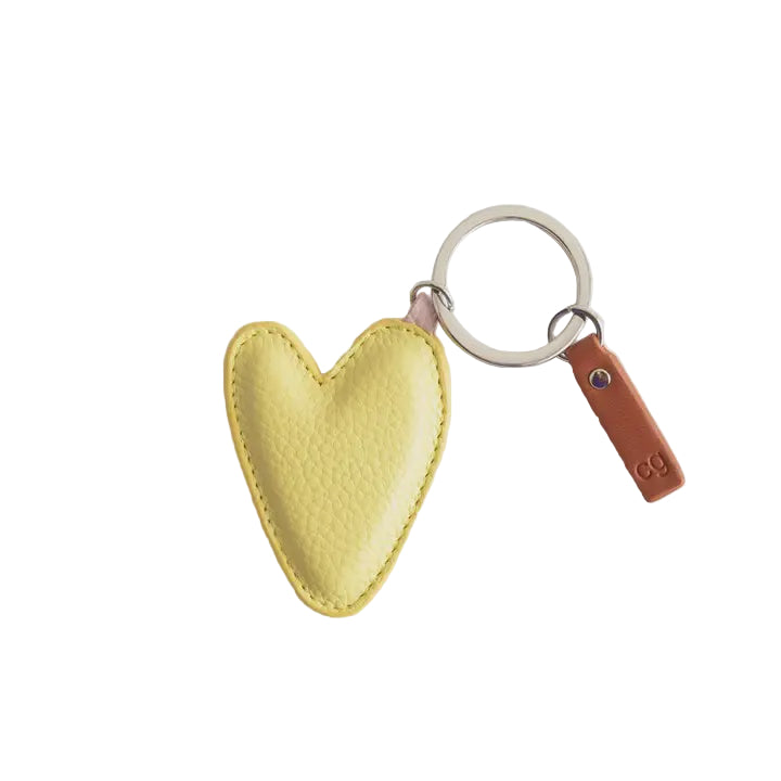 CG Vegan Leather Keyring - Green Pear Heart