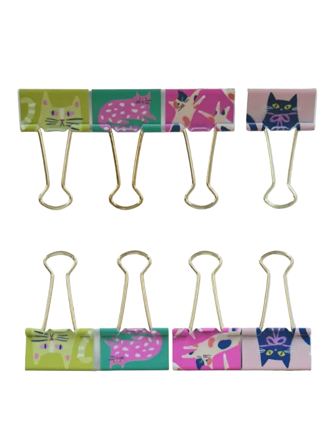 Binder Clips - Cats